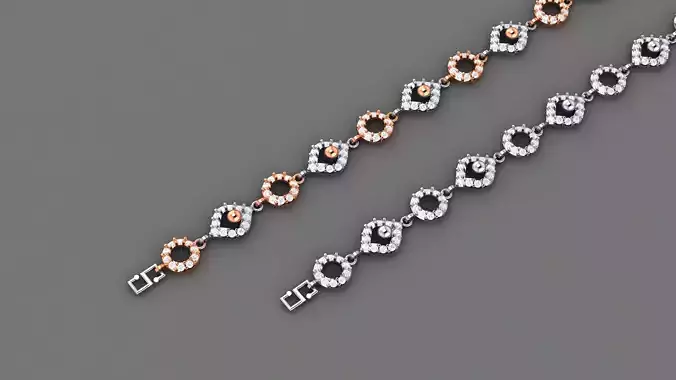 Evil Eye Light Diamond Bracelet 3dm stl renders details 3D print model