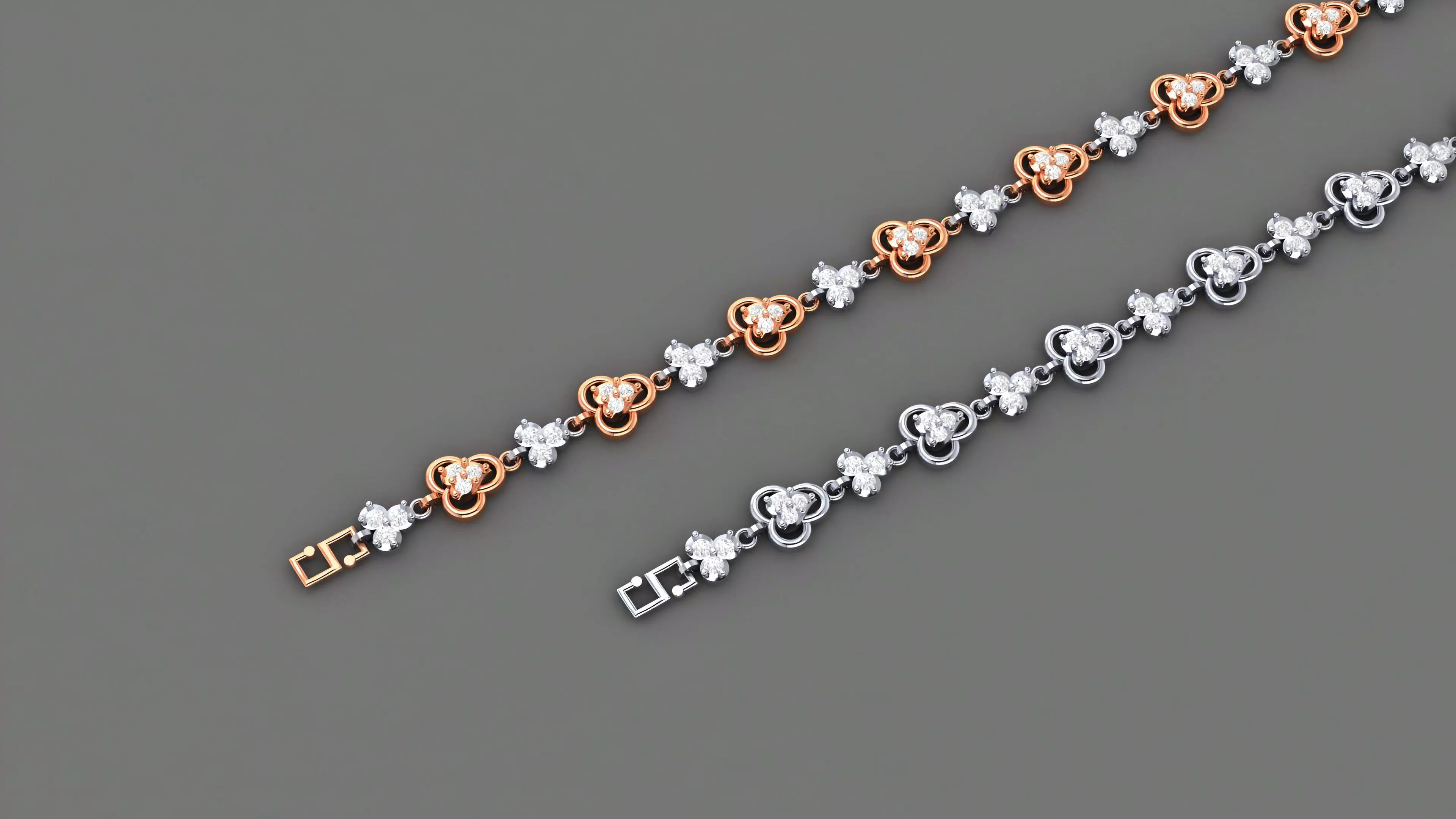 Heart Love Valentine Light Diamond Bracelet 3dm stl renders  3D print model_0