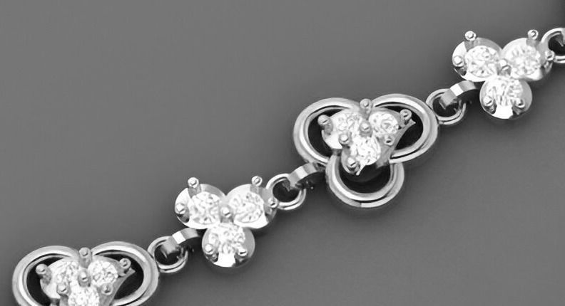 Heart Love Valentine Light Diamond Bracelet 3dm stl renders  3D print model_9