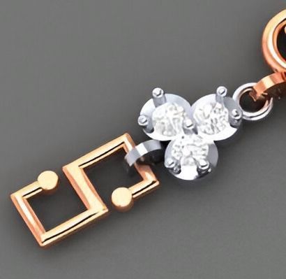 Heart Love Valentine Light Diamond Bracelet 3dm stl renders  3D print model_7