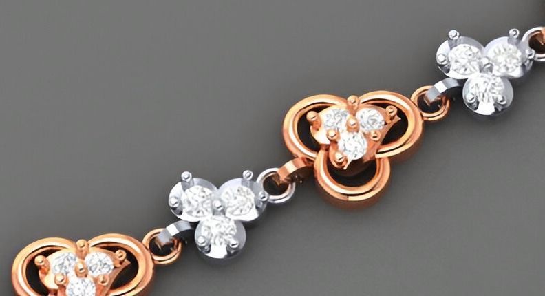 Heart Love Valentine Light Diamond Bracelet 3dm stl renders  3D print model_3