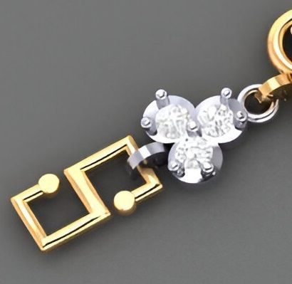 Heart Love Valentine Light Diamond Bracelet 3dm stl renders  3D print model_4