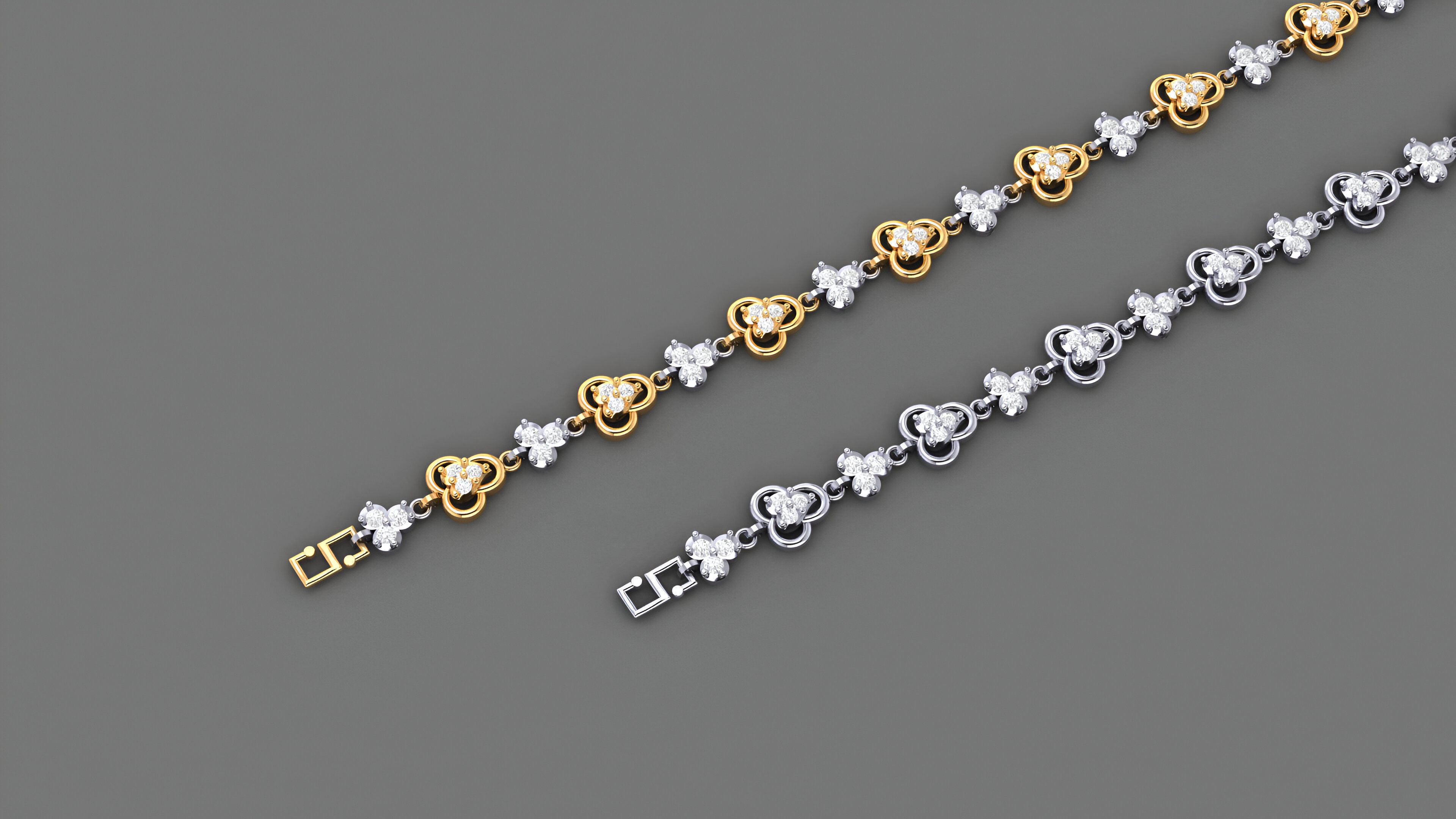 Heart Love Valentine Light Diamond Bracelet 3dm stl renders  3D print model_1