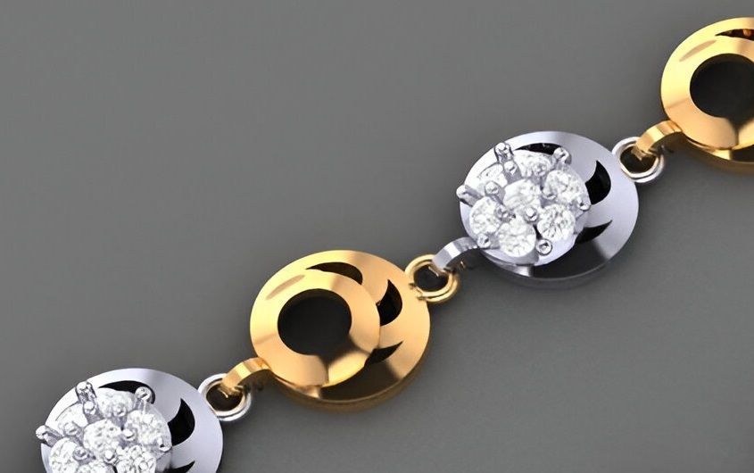 Balls Light Diamond Bracelet 3dm stl renders details 3D print model_3