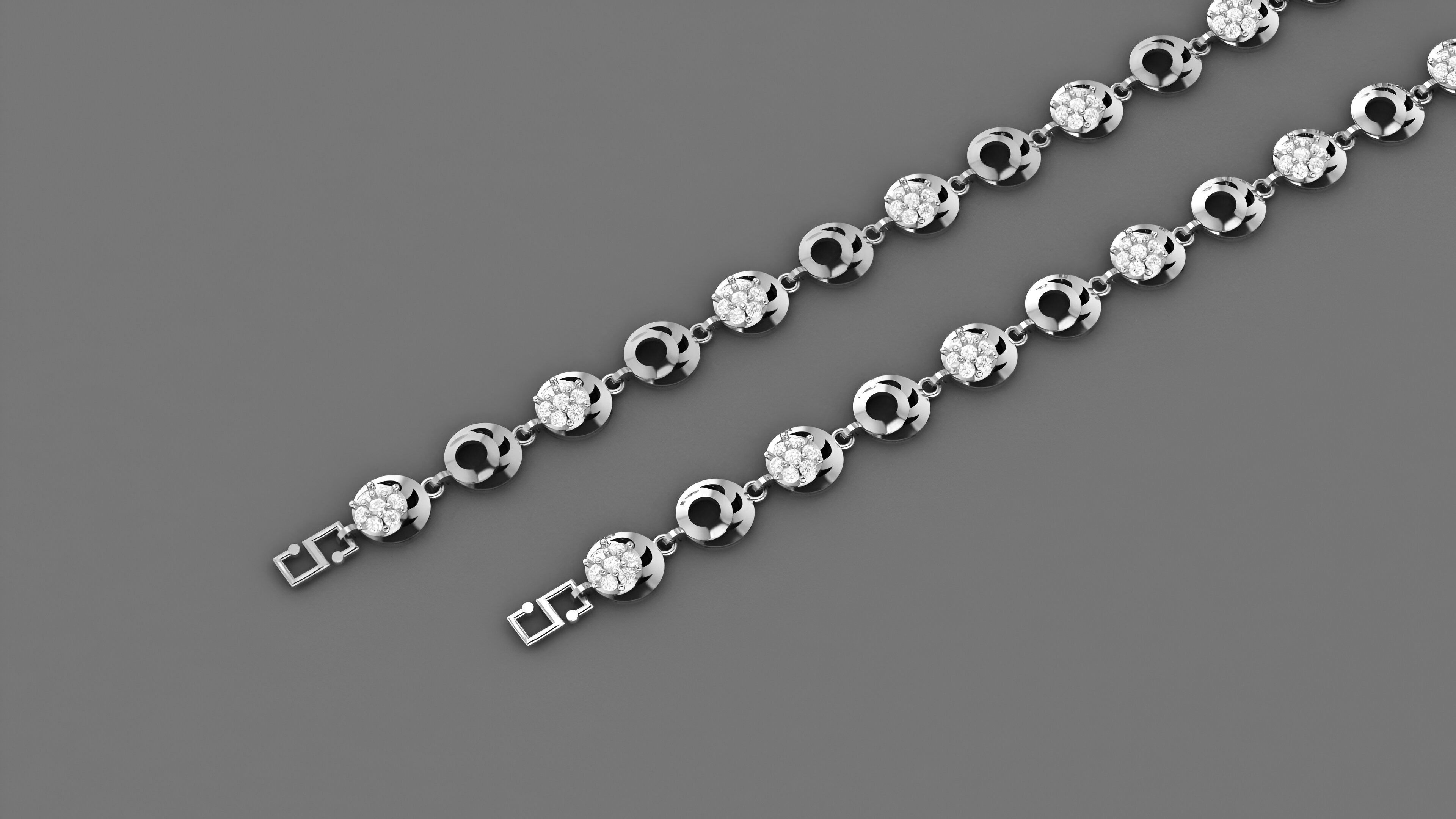 Balls Light Diamond Bracelet 3dm stl renders details 3D print model_8