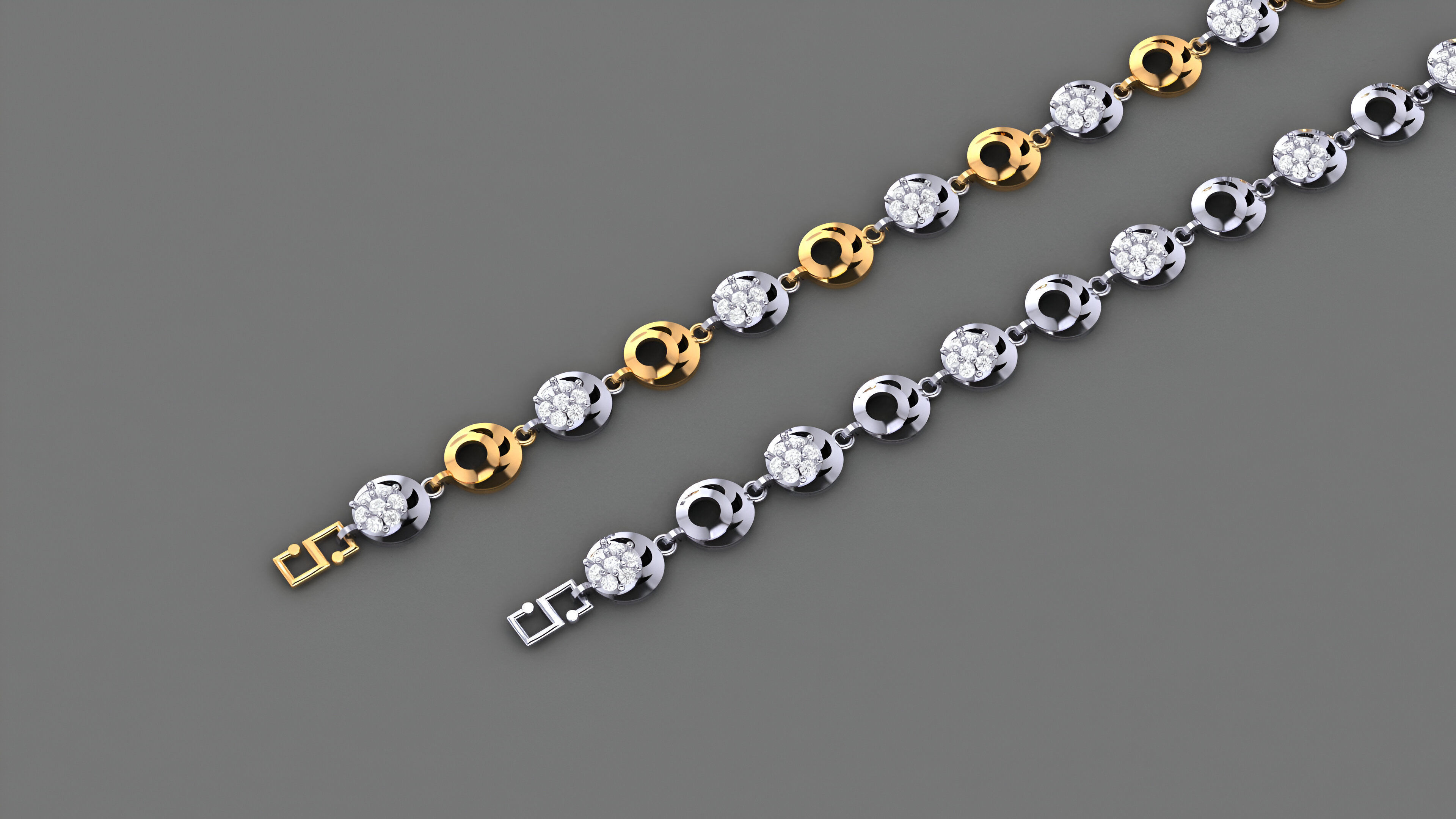 Balls Light Diamond Bracelet 3dm stl renders details 3D print model_2