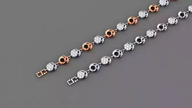 Balls Light Diamond Bracelet 3dm stl renders details 3D print model