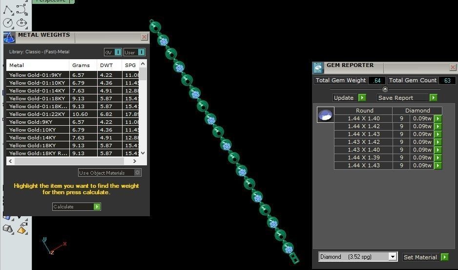 Balls Light Diamond Bracelet 3dm stl renders details 3D print model_4