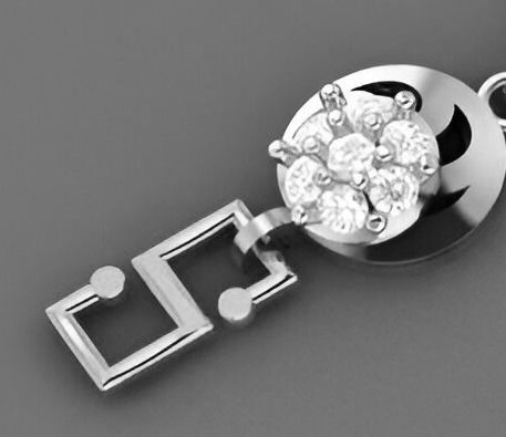 Balls Light Diamond Bracelet 3dm stl renders details 3D print model_7