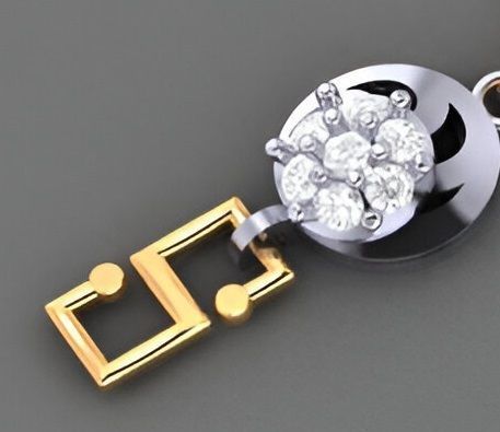 Balls Light Diamond Bracelet 3dm stl renders details 3D print model_1