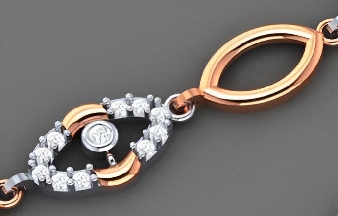 Evil Eye Light Diamond Bracelet 3dm stl renders details 3D print model_7