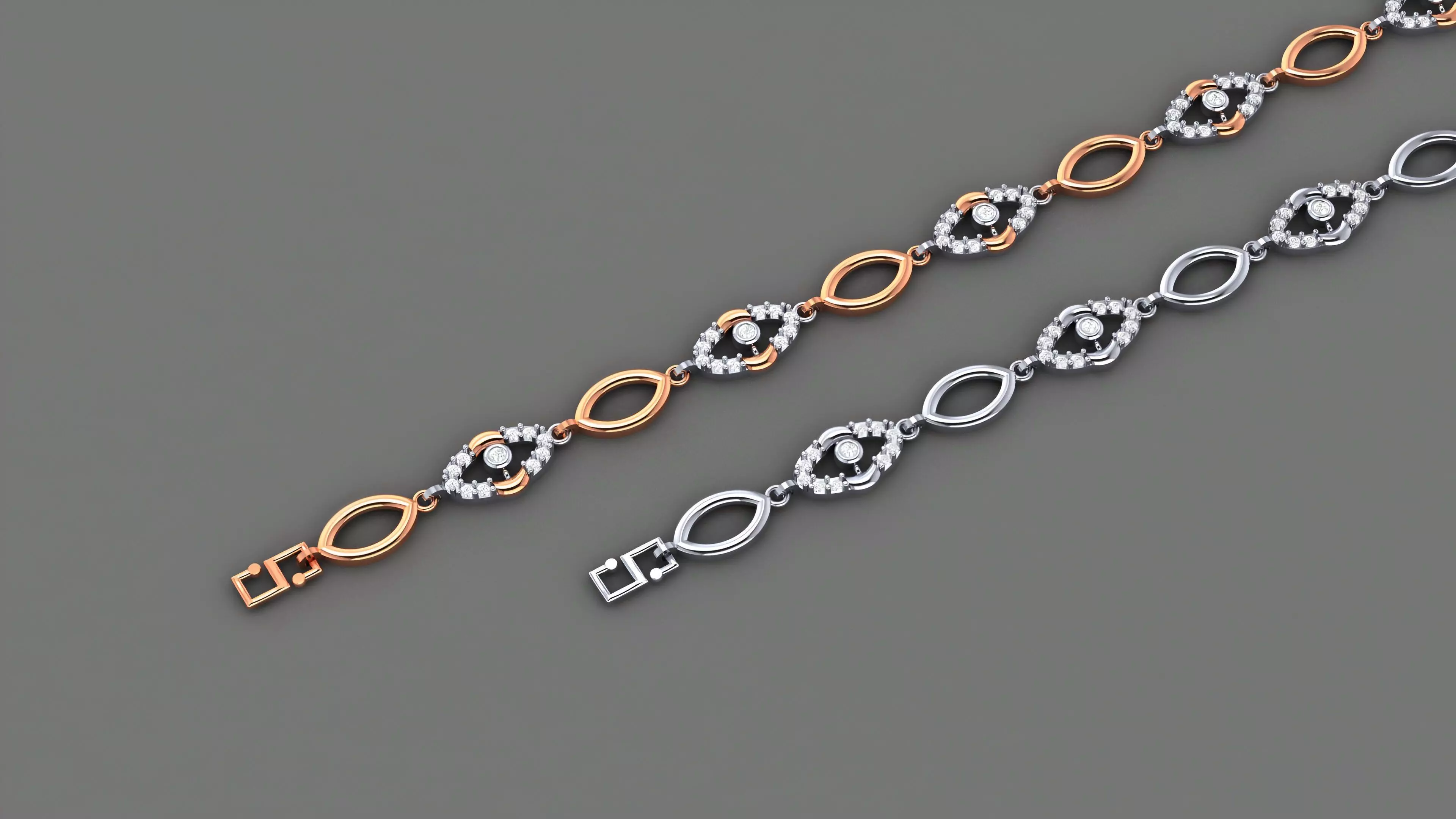 Evil Eye Light Diamond Bracelet 3dm stl renders details 3D print model_0