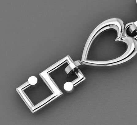 Heart Love Valentine Light Diamond Bracelet 3dm stl renders 3D print model_8