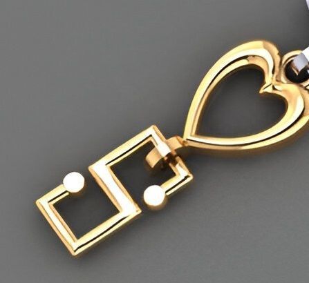 Heart Love Valentine Light Diamond Bracelet 3dm stl renders 3D print model_3