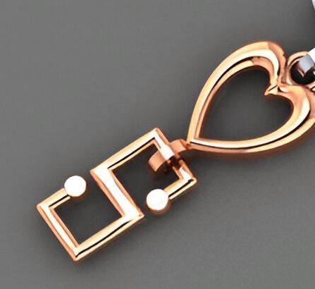 Heart Love Valentine Light Diamond Bracelet 3dm stl renders 3D print model_6