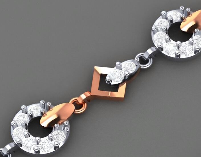 Light Diamond Bracelet 3dm stl renders details 3D print model_6