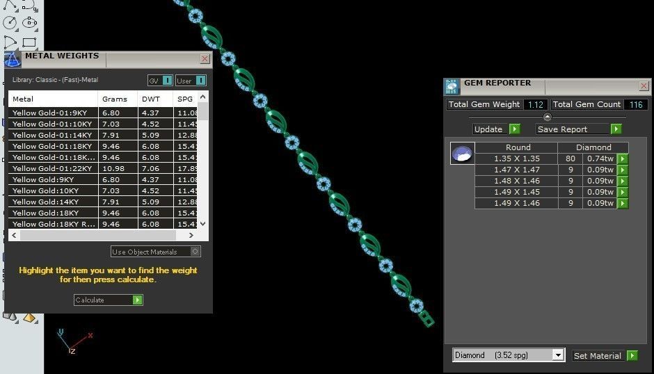 Light Diamond Bracelet 3dm stl renders details 3D print model_5