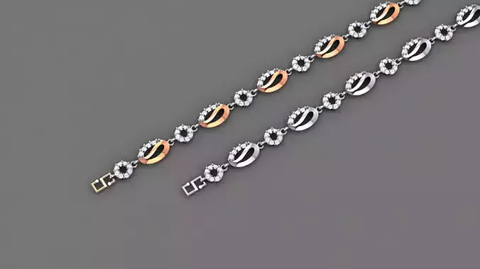 Light Diamond Bracelet 3dm stl renders details