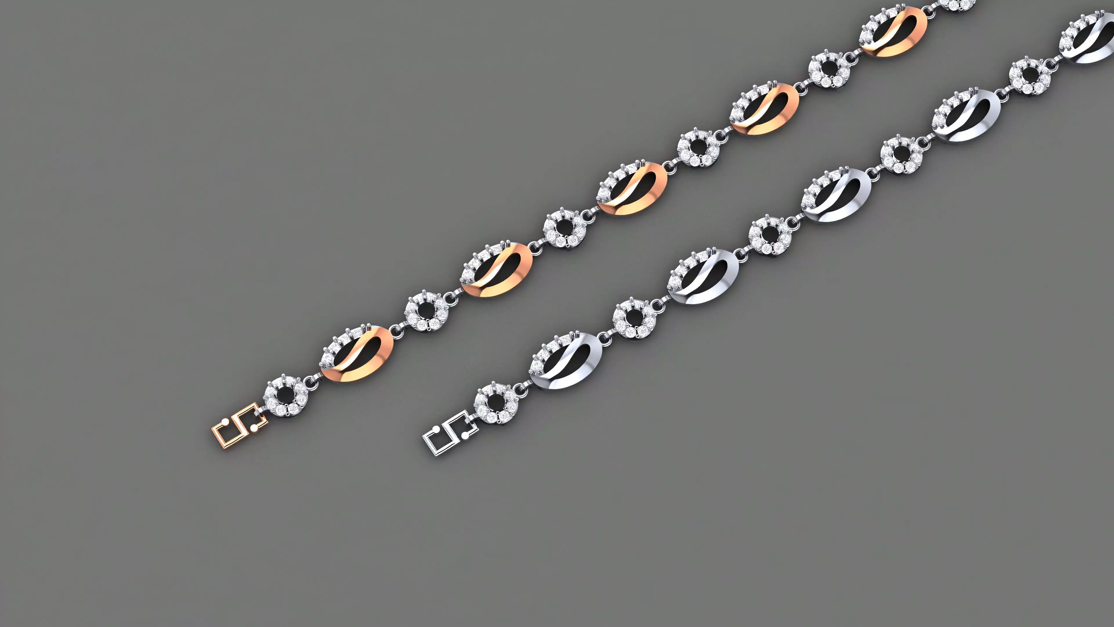 Light Diamond Bracelet 3dm stl renders details 3D print model_0