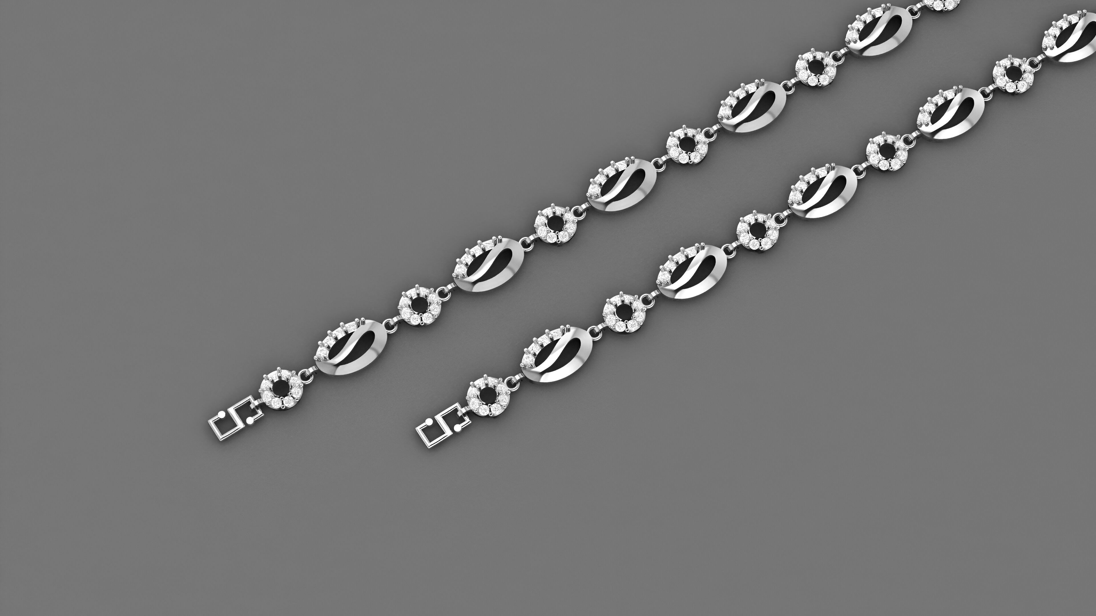 Light Diamond Bracelet 3dm stl renders details 3D print model_2