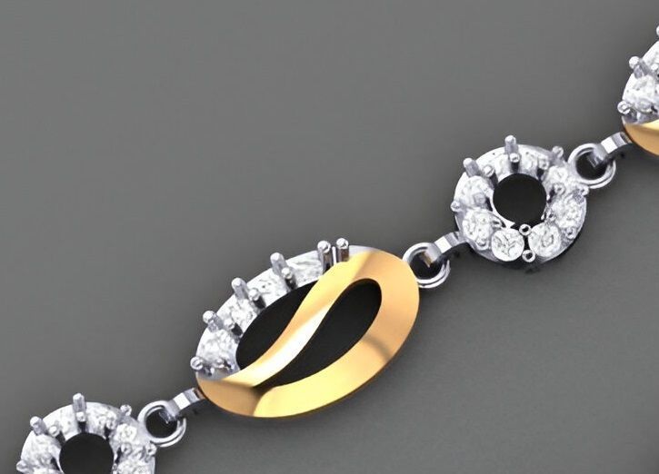 Light Diamond Bracelet 3dm stl renders details 3D print model_4