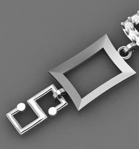 Geometric Light Diamond Bracelet 3dm stl renders details 3D print model_8