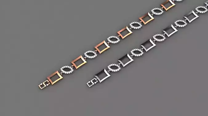Geometric Light Diamond Bracelet 3dm stl renders details 3D print model