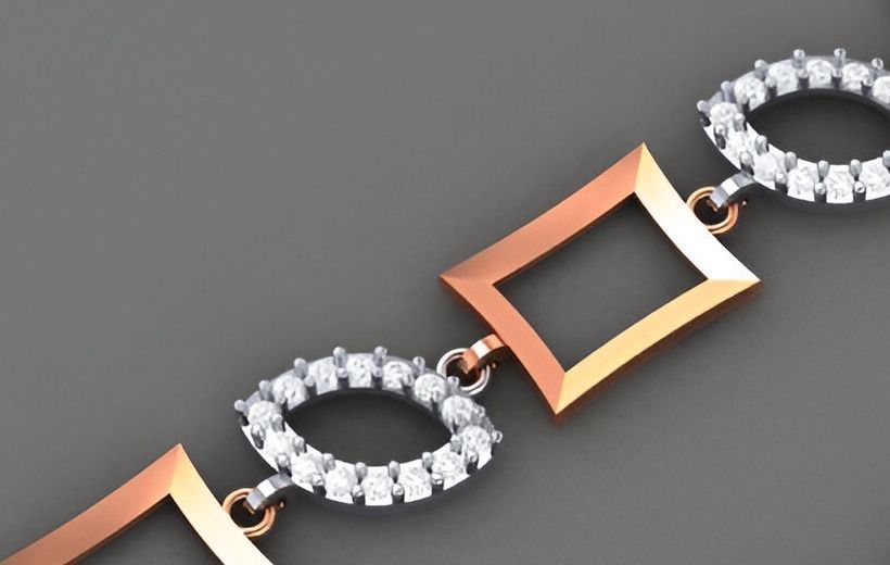 Geometric Light Diamond Bracelet 3dm stl renders details 3D print model_7