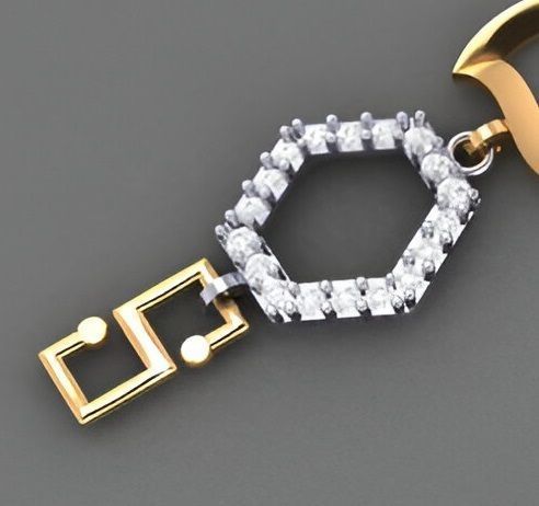 Heart Love Valentine Light Diamond Bracelet 3dm stl renders 3D print model_3