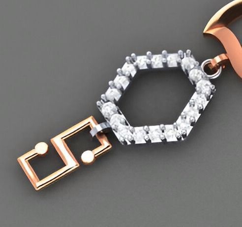 Heart Love Valentine Light Diamond Bracelet 3dm stl renders 3D print model_6