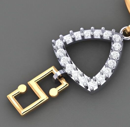 Triangular Light Diamond Bracelet 3dm stl renders details 3D print model_3