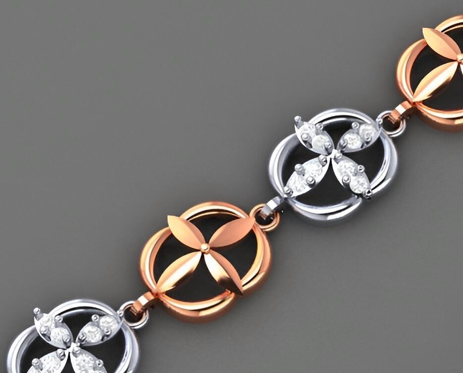 Blooming Flower Light Diamond Bracelet 3dm stl renders details 3D print model_7