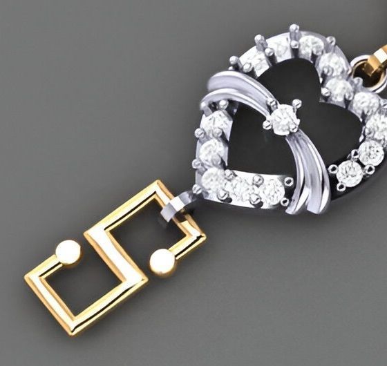 Heart Love Valentine Light Diamond Bracelet 3dm stl renders 3D print model_3