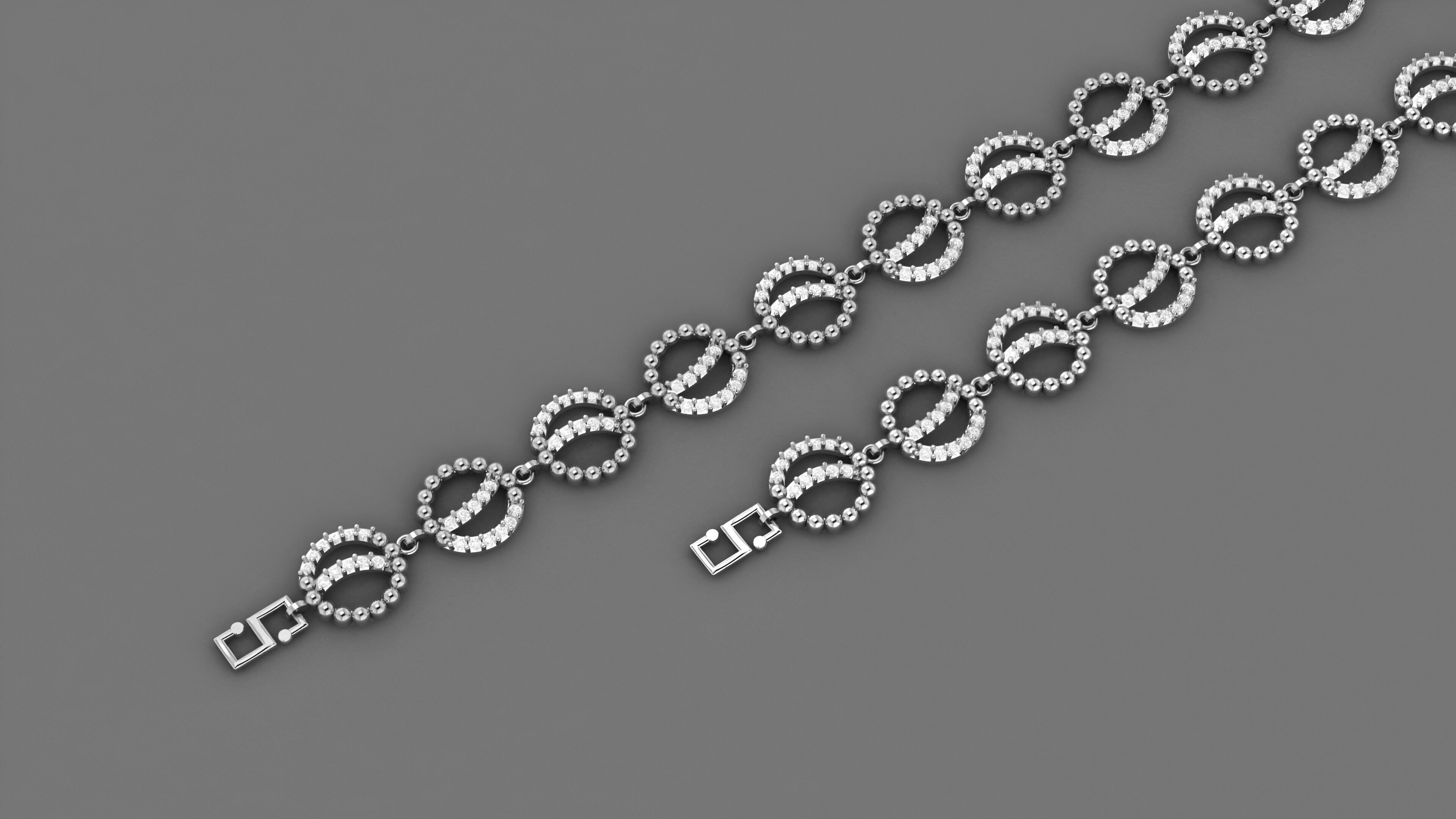 Light Beads Balls and Diamond Bracelet 3dm stl renders  3D print model_2