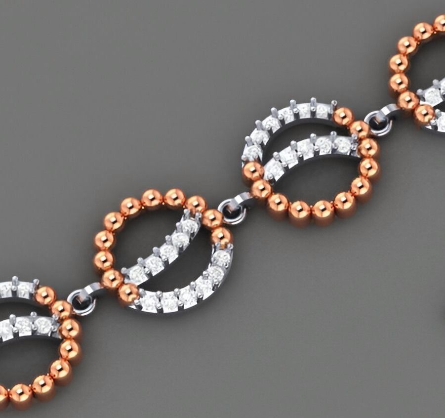 Light Beads Balls and Diamond Bracelet 3dm stl renders  3D print model_6