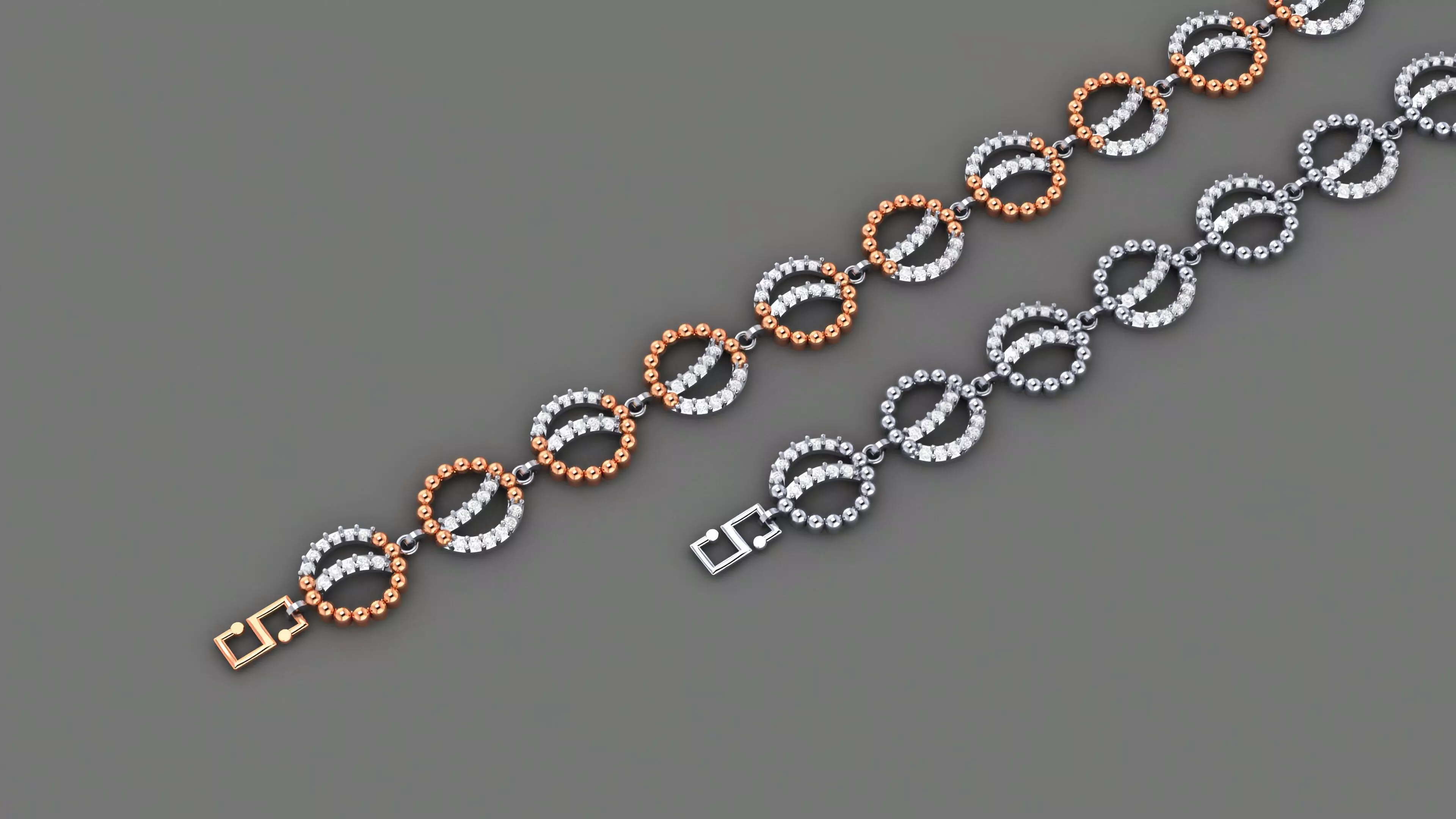 Light Beads Balls and Diamond Bracelet 3dm stl renders  3D print model_0