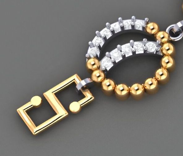 Light Beads Balls and Diamond Bracelet 3dm stl renders  3D print model_3