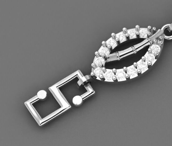 Bamboo Stick Light Diamond Bracelet 3dm stl renders details 3D print model_7
