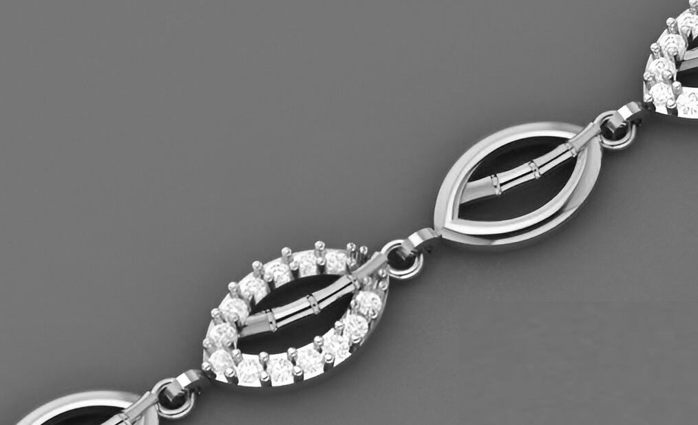 Bamboo Stick Light Diamond Bracelet 3dm stl renders details 3D print model_9