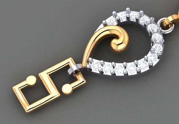 Pear Leaves Light Diamond Bracelet 3dm stl renders details 3D print model_1