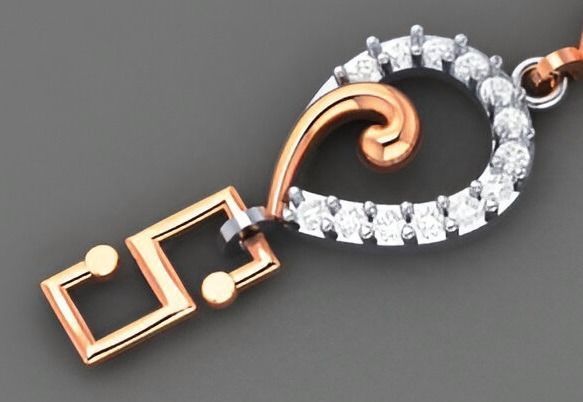 Pear Leaves Light Diamond Bracelet 3dm stl renders details 3D print model_5