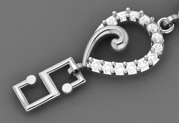 Pear Leaves Light Diamond Bracelet 3dm stl renders details 3D print model_7