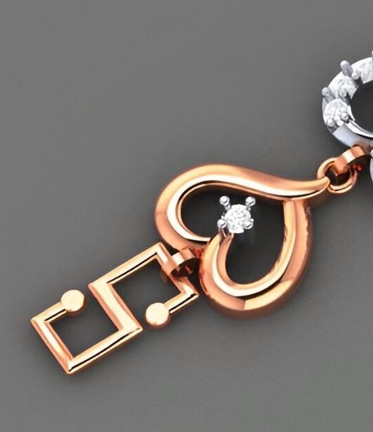 Heart Love Valentine Light Diamond Bracelet 3dm stl renders 3D print model_6