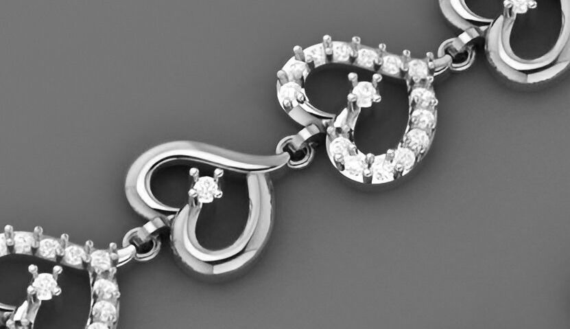 Heart Love Valentine Light Diamond Bracelet 3dm stl renders 3D print model_10