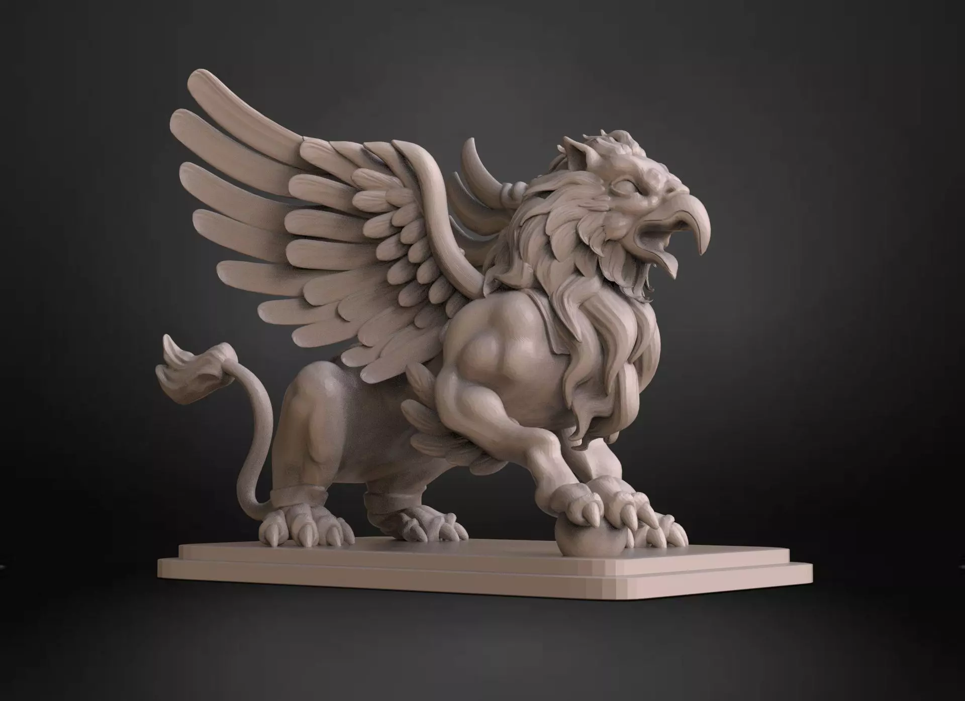 Griffin Sculpture  3D print model_0