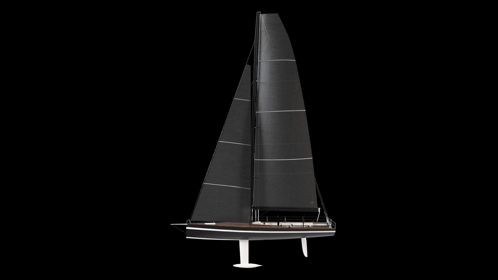 Sailing Yacht 3D model_1