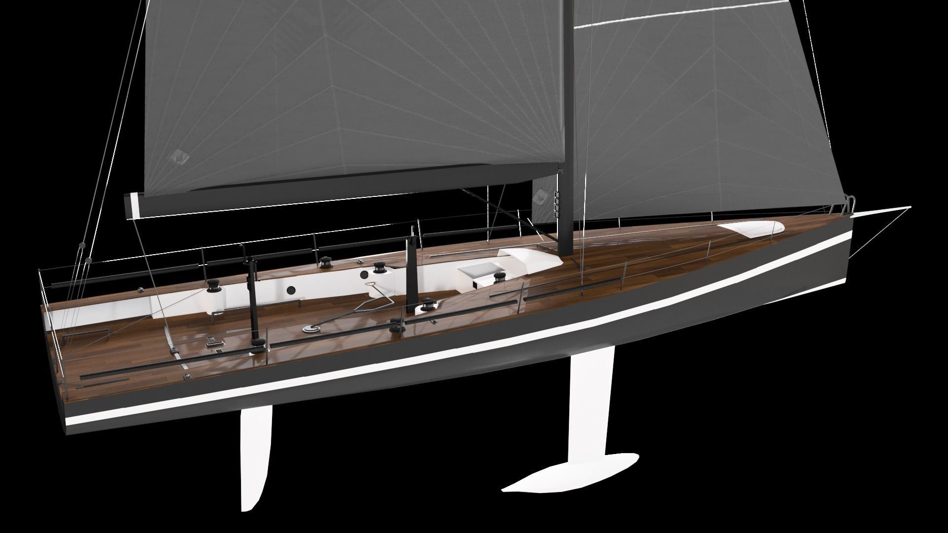 Sailing Yacht 3D model_4