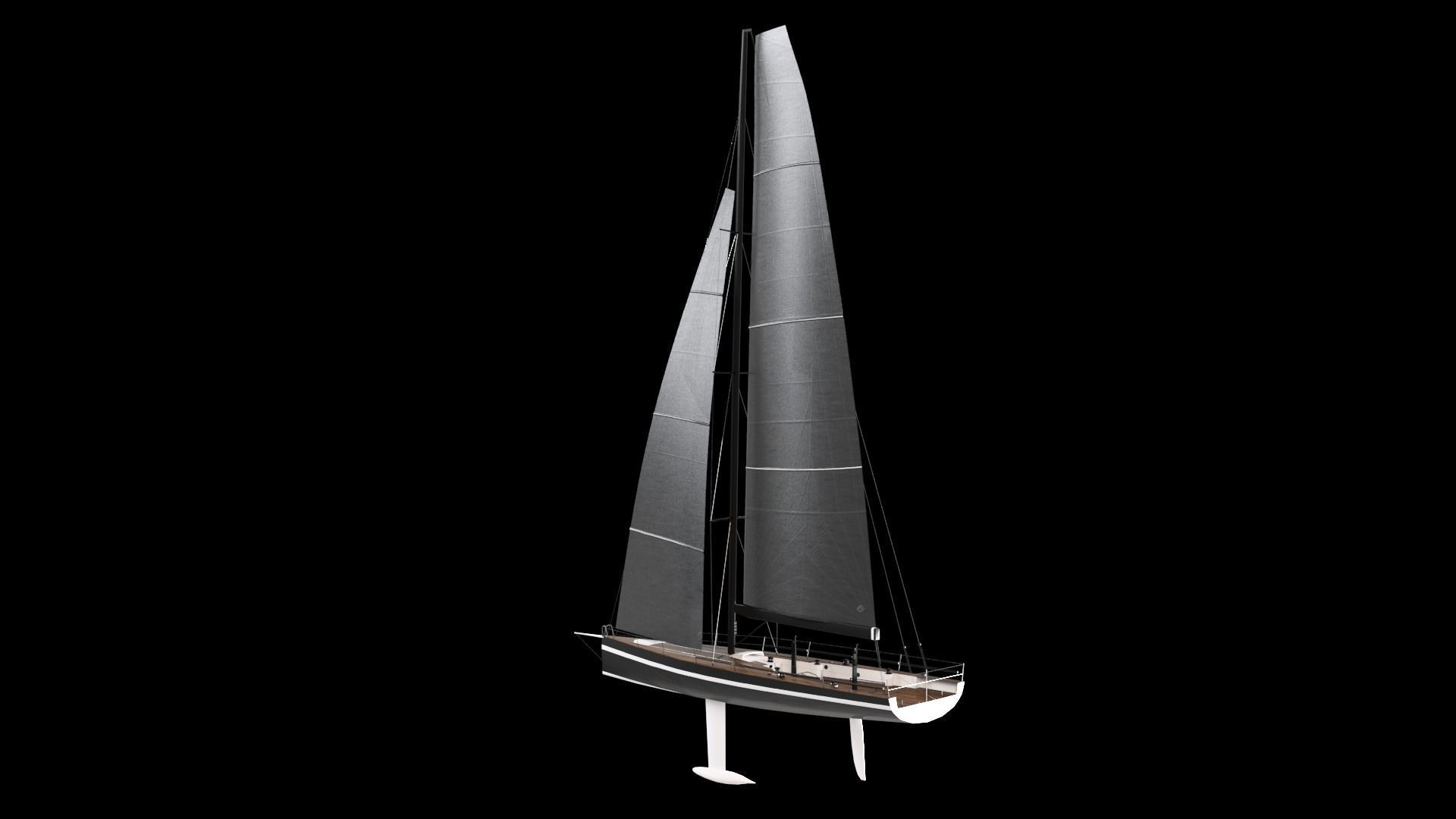 Sailing Yacht 3D model_2