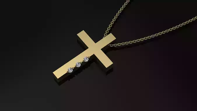 classic diamond cross 3D print model