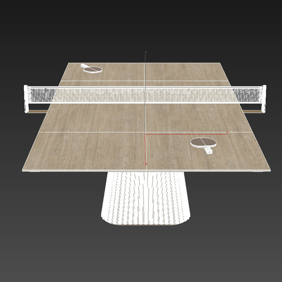 Vismara Design EGEO Rectangular Ping pong table 3D model_5